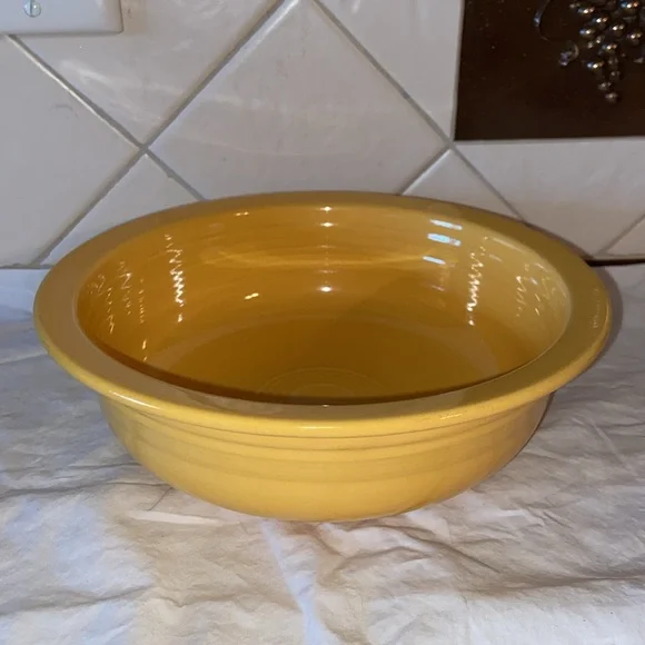 Vintage Fiestaware Serving Bowl Nappy Yellow